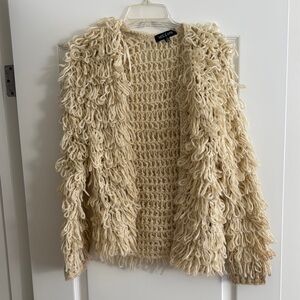 Cream Textured Women's Sweater